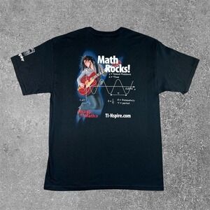 Texas Instruments Math Rocks TI-Nspire Promo Graphic T-Shirt Mens Large Vintage